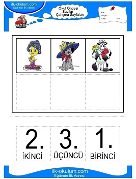 Çocuklar İçin Sayılar Çalışma Sayfaları 